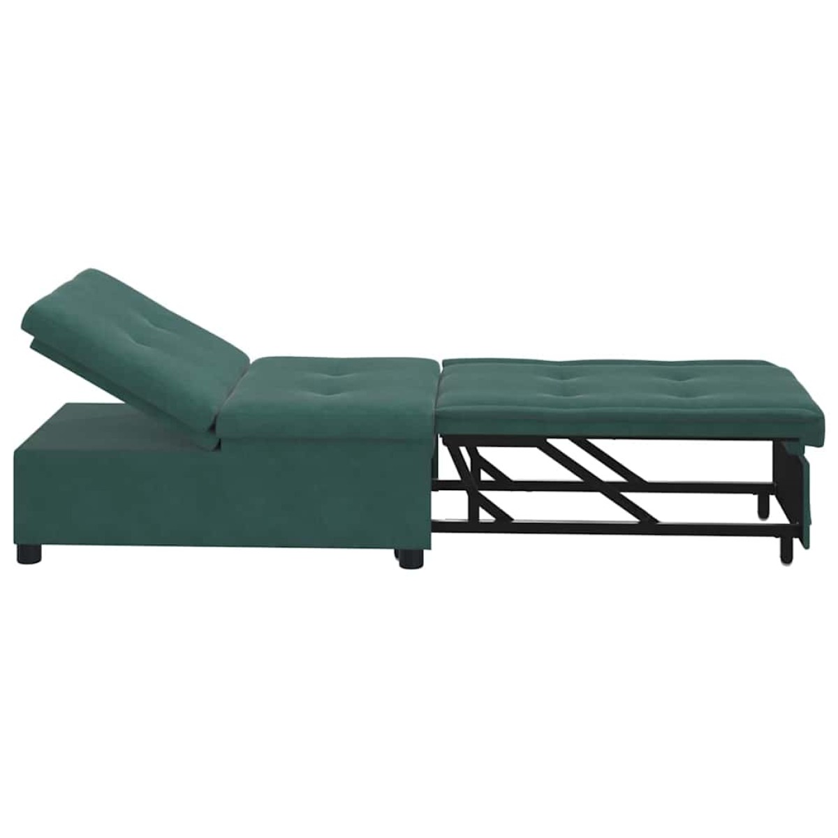 vidaXL Κρεβάτι καναπές Σκούρο Πράσινο 194 x 67 x 82 εκ Βελούδο
