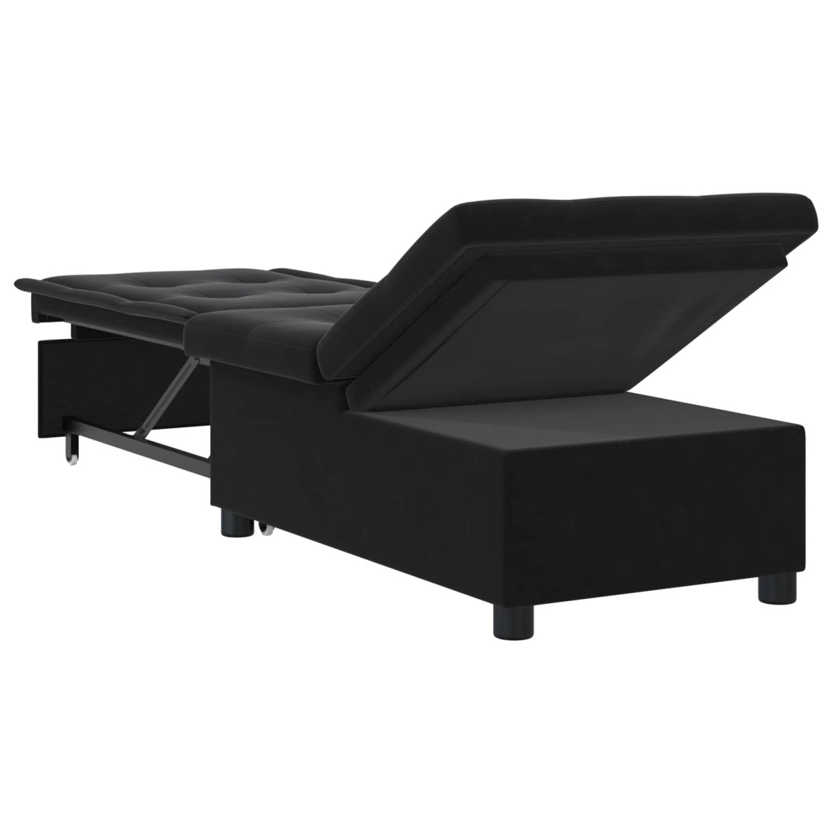 vidaXL Κρεβάτι καναπές Μαύρο 194 x 67 x 82 εκ Βελούδο