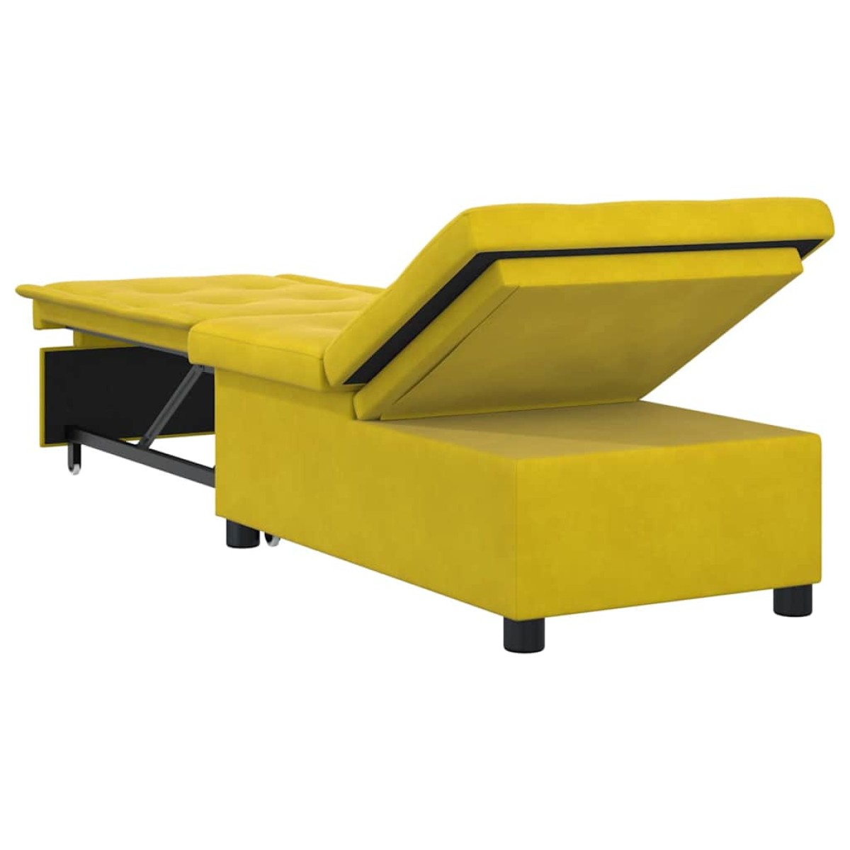 vidaXL Κρεβάτι καναπές Κίτρινο 194 x 67 x 82 εκ Βελούδο