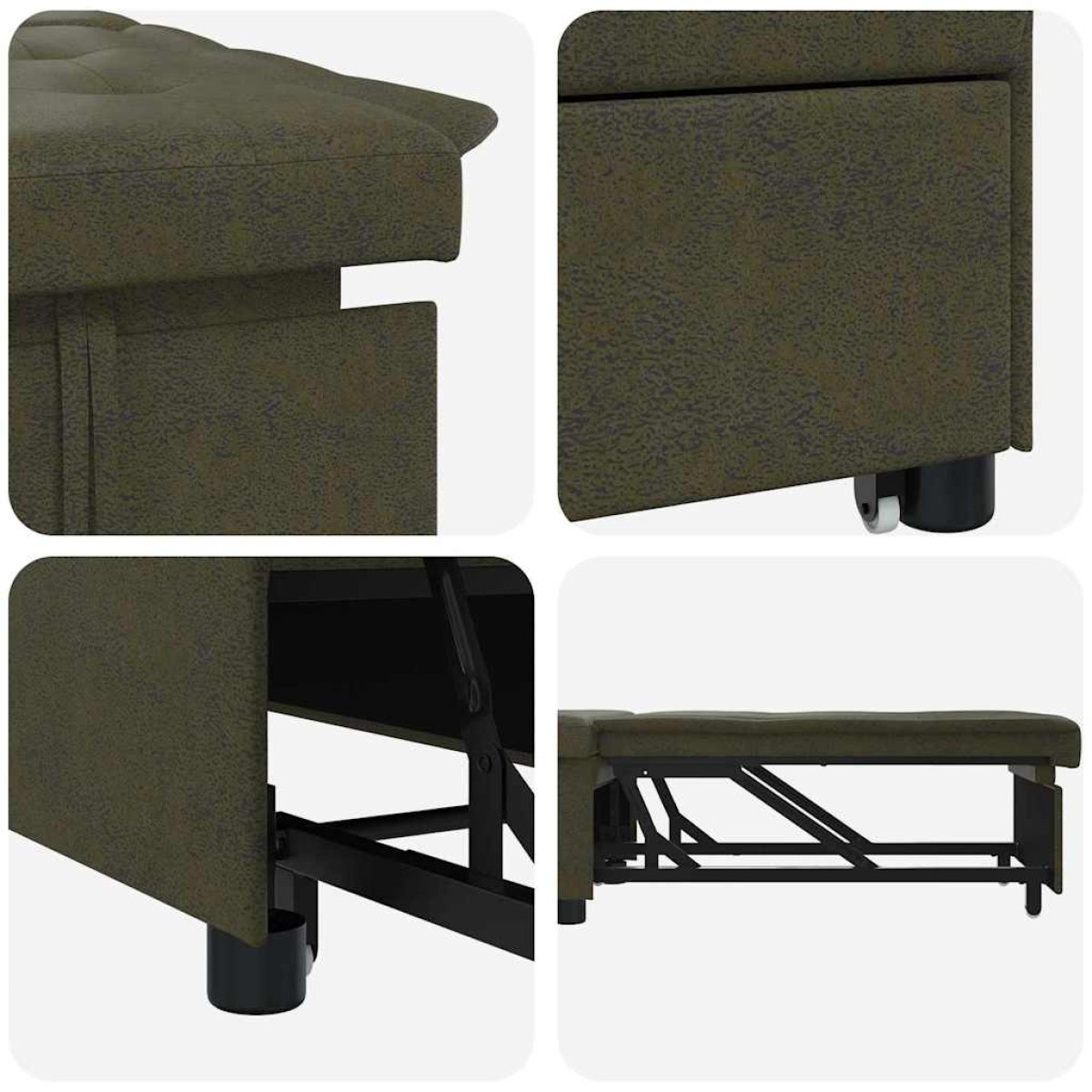 vidaXL Κρεβάτι καναπές Στρατιωτικό Πράσινο 194 x 67 x 82 εκ