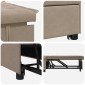 vidaXL Καναπές Κρεβάτι Taupe 194 x 67 x 82 εκ Μικροΐνες