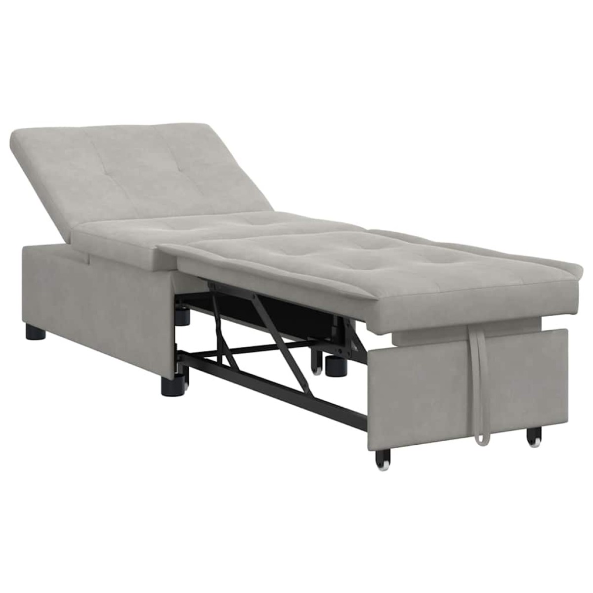 vidaXL Καναπές Κρεβάτι Ανοιχτό γκρι 194 x 67 x 82 εκ Μικροΐνες
