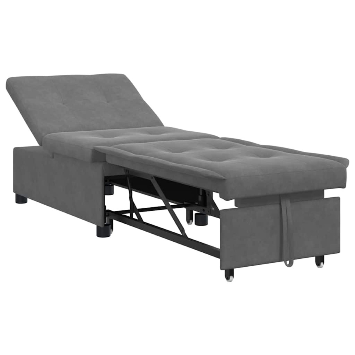 vidaXL Καναπές Κρεβάτι Σκούρο Γκρι 194 x 67 x 82 εκ Μικροΐνες