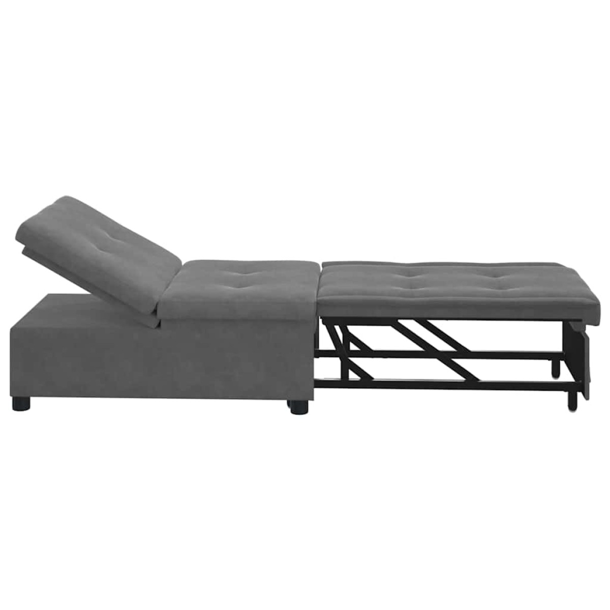 vidaXL Καναπές Κρεβάτι Σκούρο Γκρι 194 x 67 x 82 εκ Μικροΐνες