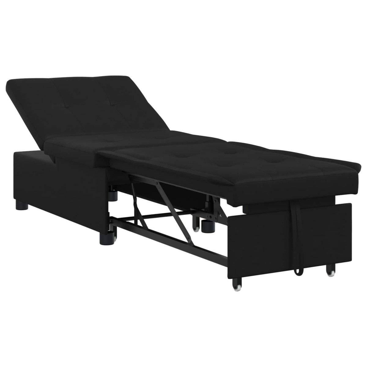 vidaXL Καναπές Κρεβάτι Μαύρο 194 x 67 x 82 εκ Μικροΐνες