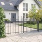 vidaXL Διπλή Πύλη WOERDEN 299,5 x 149,5 εκ. Ατσάλι Γκρι Κλειδώσιμο