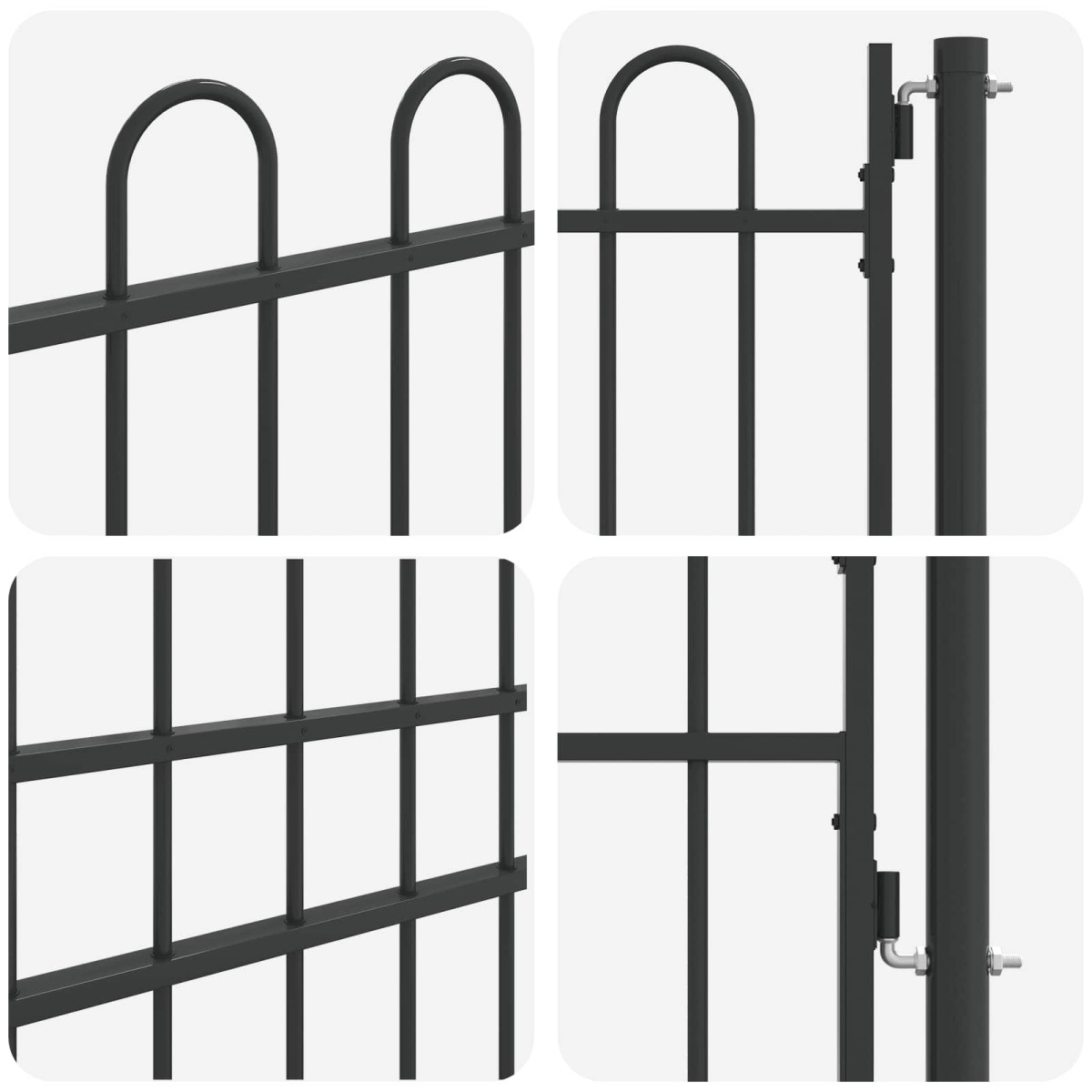 vidaXL Πύλη Φράχτη BOXTEL 103 x 225 cm Χάλυβας με επίστρωση πούδρας