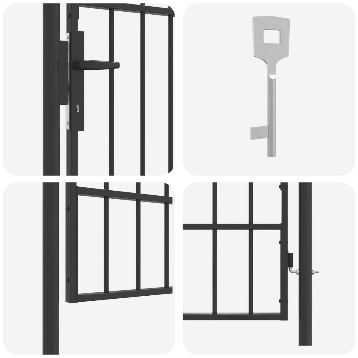 vidaXL Πύλη Φράχτη BOXTEL 103 x 225 cm Χάλυβας με επίστρωση πούδρας