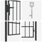 vidaXL Πύλη Φράχτη BOXTEL 103 x 225 cm Χάλυβας με επίστρωση πούδρας