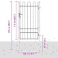 vidaXL Πύλη Φράχτη BOXTEL 103 x 225 cm Χάλυβας με επίστρωση πούδρας
