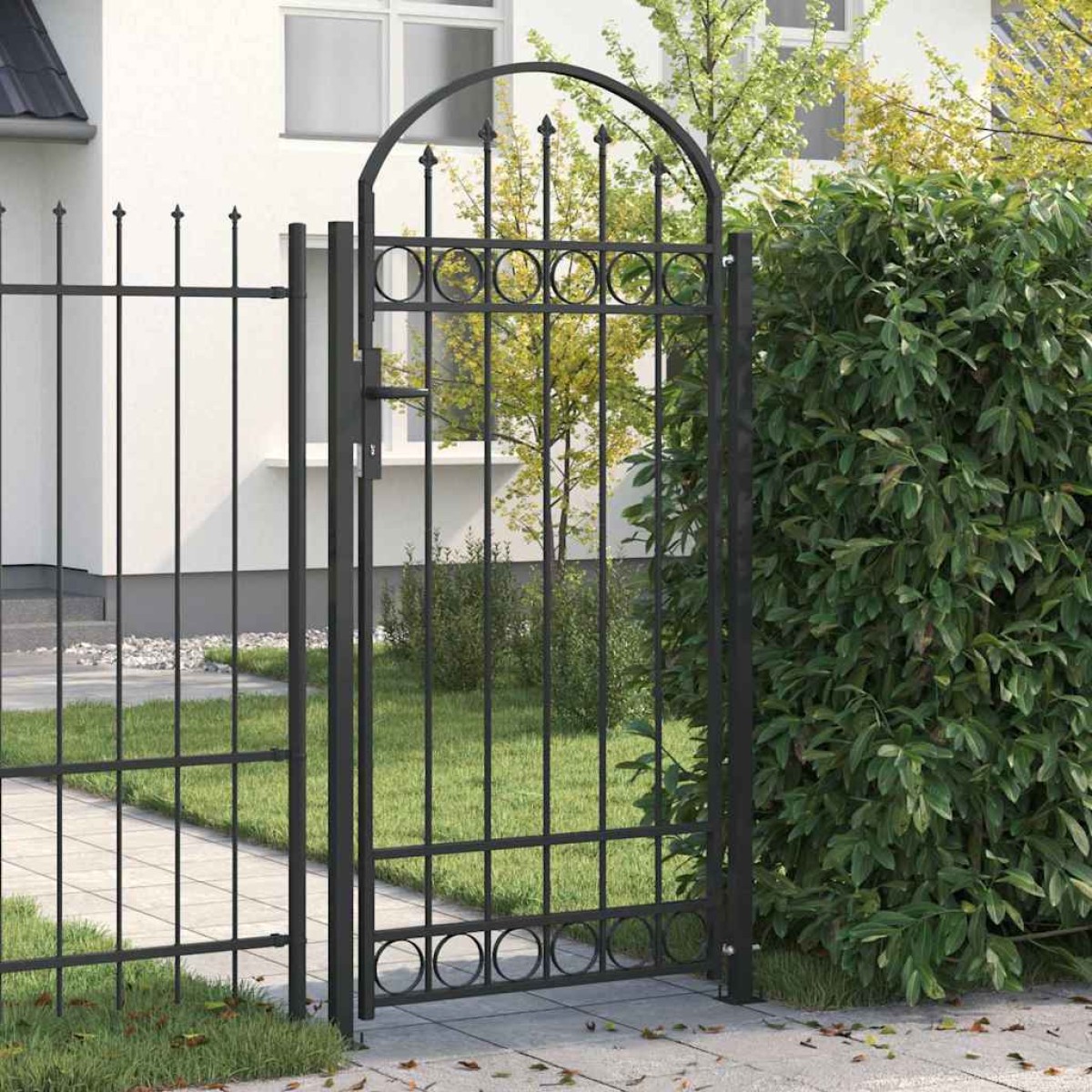 vidaXL Στύλος Περιφράξεων ASSEN 200 x 88 x 14 εκ Ατσάλι Κλειδώσιμο