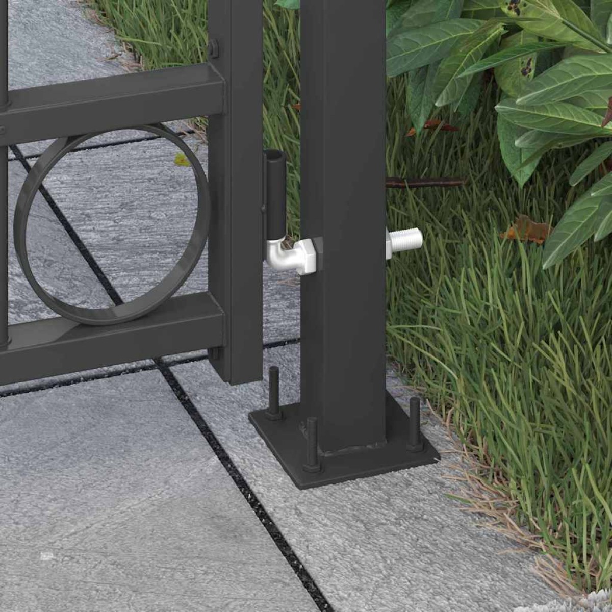vidaXL Στύλος Περιφράξεων ASSEN 200 x 88 x 14 εκ Ατσάλι Κλειδώσιμο