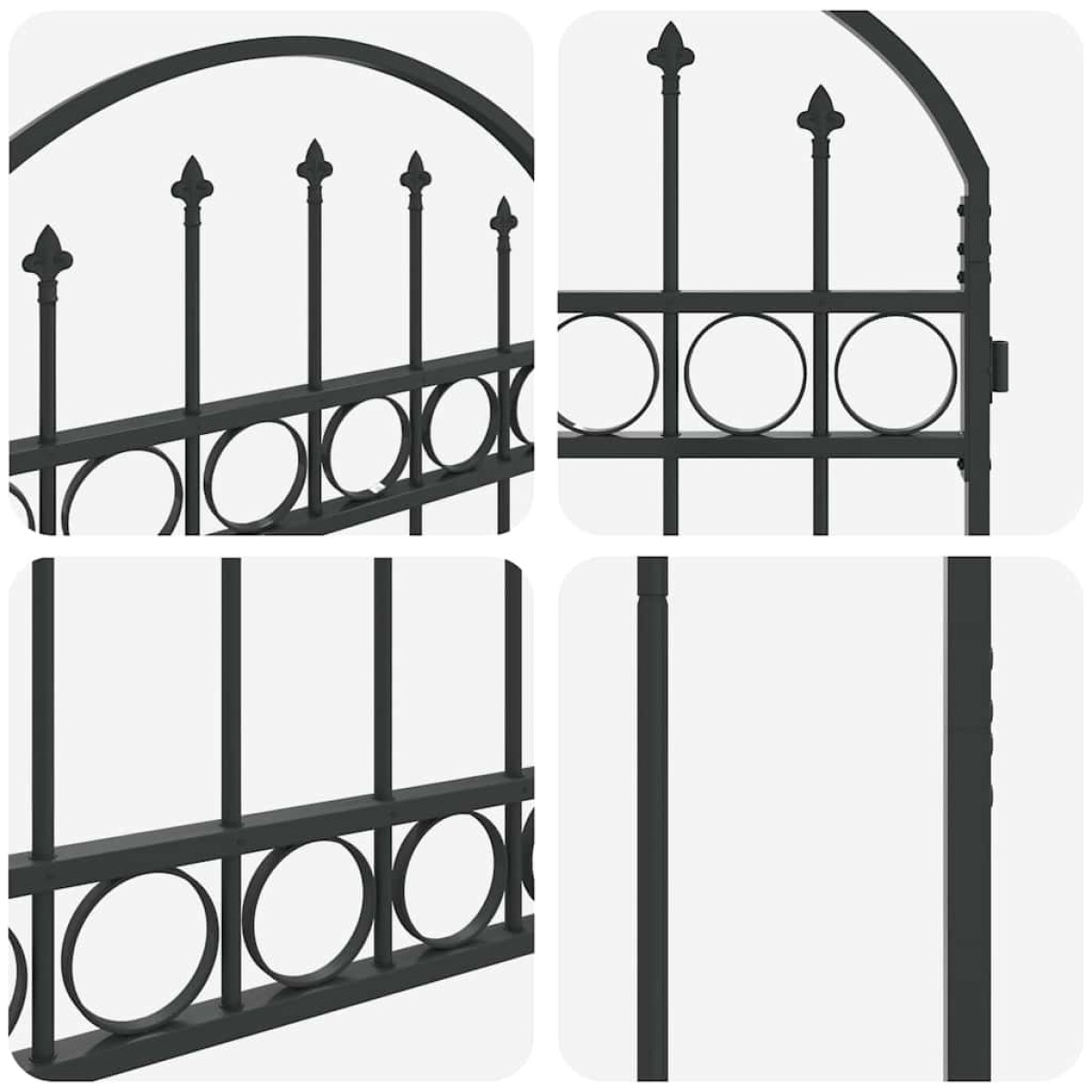 vidaXL Στύλος Περιφράξεων ASSEN 200 x 88 x 14 εκ Ατσάλι Κλειδώσιμο
