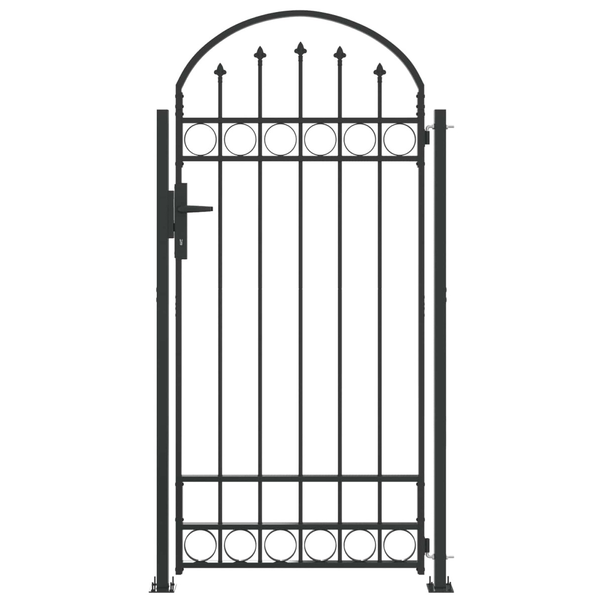 vidaXL Στύλος Περιφράξεων ASSEN 200 x 88 x 14 εκ. Ατσάλι Κλειδώσιμο