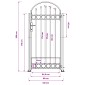 vidaXL Στύλος Περιφράξεων ASSEN 200 x 88 x 14 εκ. Ατσάλι Κλειδώσιμο