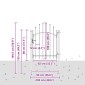 vidaXL Πύλη Κήπου WOERDEN 100 x 100 cm Ατσάλι Γκρι Κλειδώσιμο
