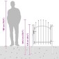 vidaXL Πύλη Κήπου WOERDEN 100 x 100 cm Ατσάλι Γκρι Κλειδώσιμο