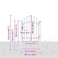 vidaXL Πύλη Κήπου WOERDEN 125 x 100 εκ Ατσάλι Γκρι Κλειδώσιμο