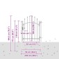 vidaXL Πύλη Κήπου WOERDEN 150 x 100 cm Ατσάλι Γκρι Κλειδώσιμο