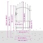 vidaXL Πύλη Κήπου WOERDEN 175 x 100 εκ. Ατσάλι Γκρι Κλειδώσιμο