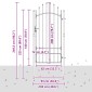 vidaXL Πύλη Κήπου WOERDEN 200 x 100 cm Ατσάλι Γκρι Κλειδώσιμο