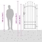 vidaXL Πύλη Κήπου WOERDEN 200 x 100 cm Ατσάλι Γκρι Κλειδώσιμο