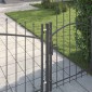 vidaXL Πύλη Κήπου WOERDEN 100 x 400 cm Ατσάλι Γκρι Κλειδώσιμο