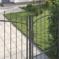 vidaXL Πύλη Κήπου WOERDEN 175 x 400 εκ Ατσάλι Γκρι Κλειδώσιμο