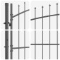 vidaXL Πύλη Κήπου WOERDEN 150 x 500 cm Ατσάλι Γκρι Κλειδώσιμο