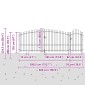 vidaXL Πύλη Κήπου WOERDEN 150 x 500 cm Ατσάλι Γκρι Κλειδώσιμο
