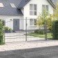 vidaXL Πύλη Κήπου WOERDEN 195 x 500 εκ Ατσάλι Γκρι Κλειδώσιμο