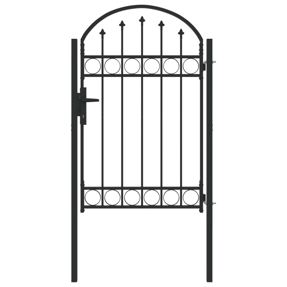 vidaXL Πύλη Φράχτη ASSEN 100 x 150 cm Γκρι Κλειδώσιμο