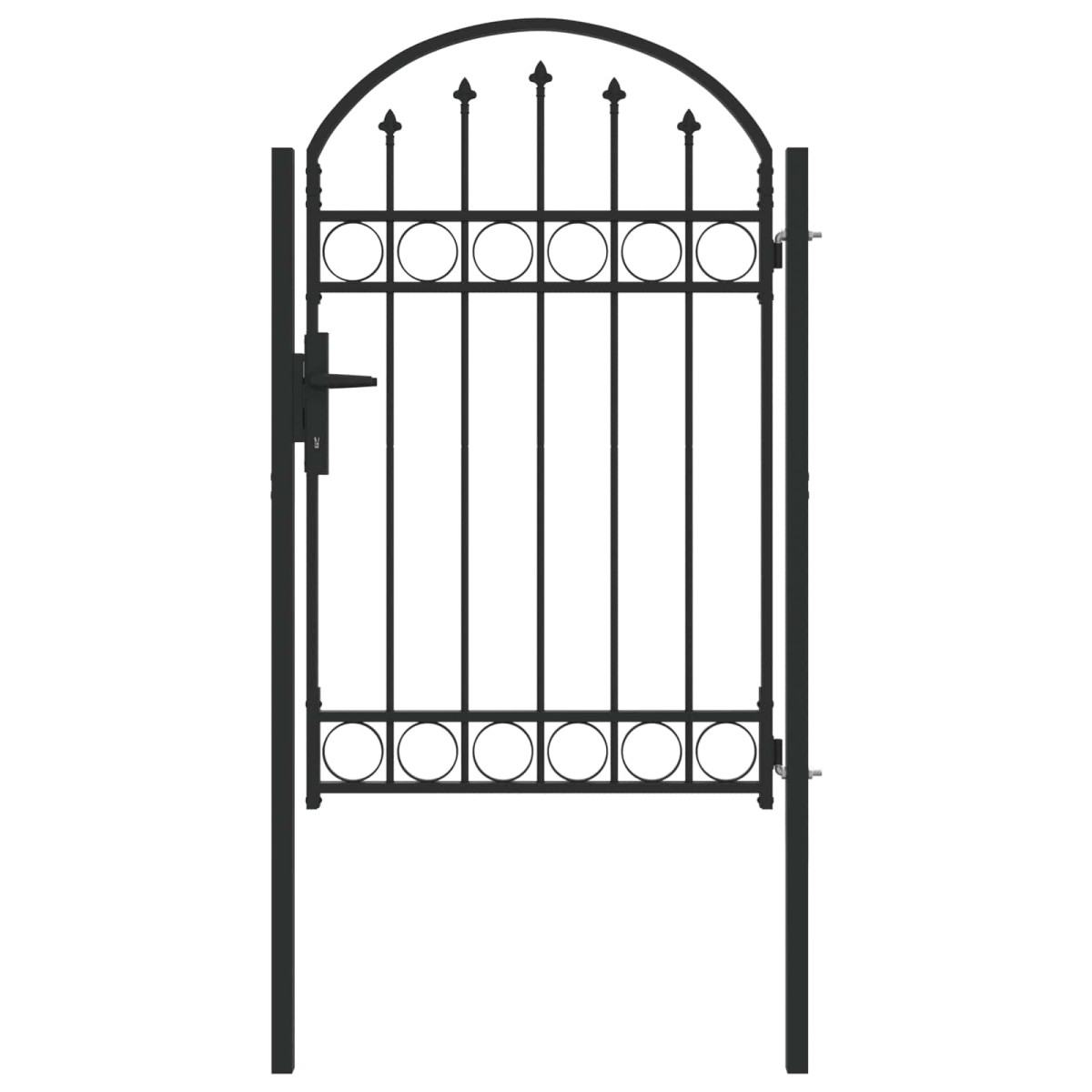 vidaXL Πύλη Φράχτη ASSEN 100 x 150 cm Γκρι Κλειδώσιμο