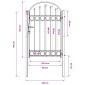 vidaXL Πύλη Φράχτη ASSEN 100 x 150 cm Γκρι Κλειδώσιμο