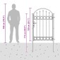 vidaXL Πύλη Φράχτη ASSEN 100 x 150 cm Γκρι Κλειδώσιμο