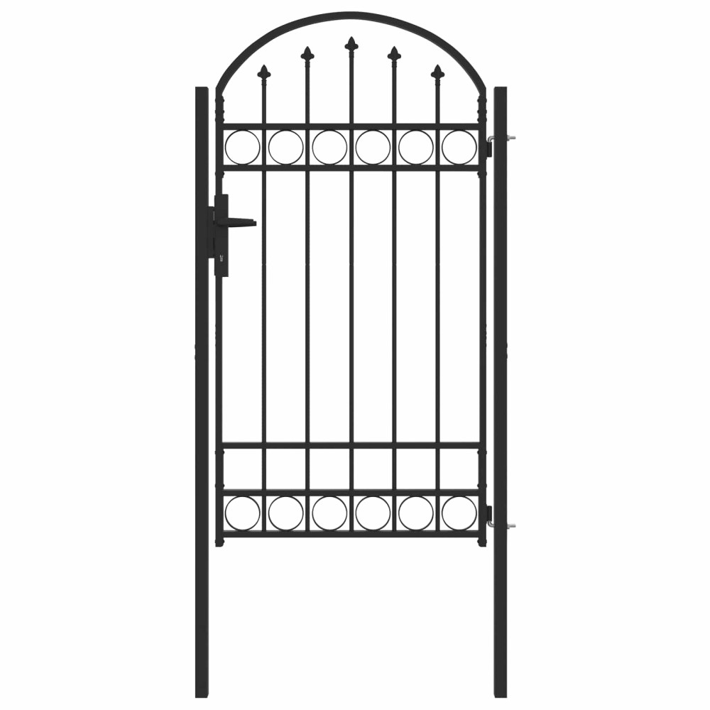 vidaXL Πύλη Φράχτη ASSEN 100 x 175 cm Γκρι Κλειδώσιμο
