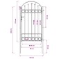 vidaXL Πύλη Φράχτη ASSEN 100 x 175 cm Γκρι Κλειδώσιμο
