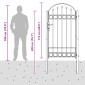 vidaXL Πύλη Φράχτη ASSEN 100 x 175 cm Γκρι Κλειδώσιμο