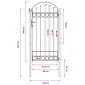 vidaXL Πύλη Φράχτη ASSEN 100 x 195 cm Γκρι Κλειδώσιμο
