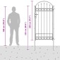 vidaXL Πύλη Φράχτη ASSEN 100 x 195 cm Γκρι Κλειδώσιμο