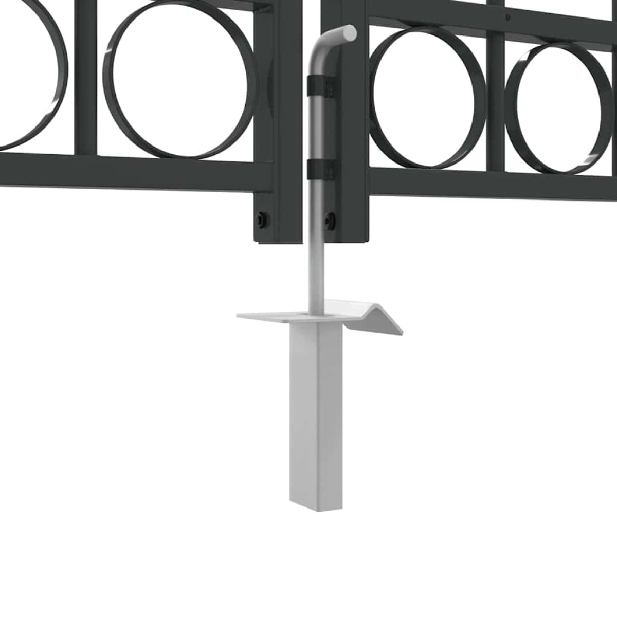vidaXL Πύλη Φράχτη ASSEN 301 x 175,5 εκ. Ατσάλι Γκρι Κλειδώσιμο