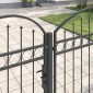 vidaXL Πύλη Κήπου με Καμπύλη Κορυφή ASSEN 400 x 100 cm Ατσάλι Γκρι