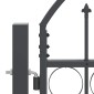 vidaXL Πύλη Κήπου με Καμπύλη Κορυφή ASSEN 400 x 100 cm Ατσάλι Γκρι
