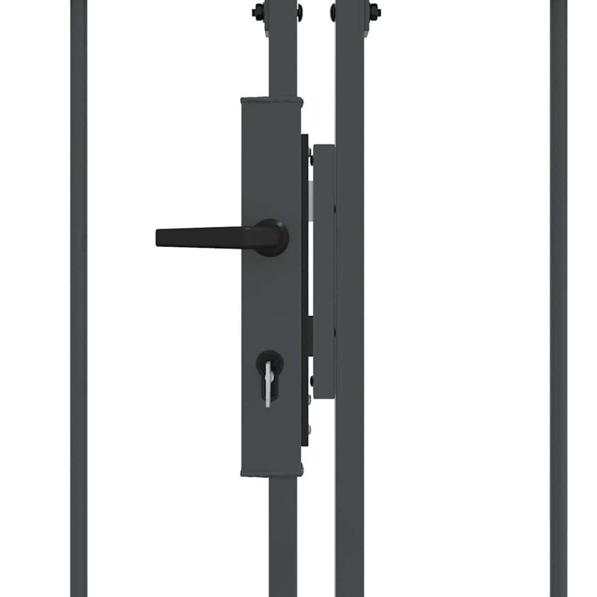 vidaXL Πύλη Κήπου με Καμπύλη Κορυφή ASSEN 400 x 100 cm Ατσάλι Γκρι