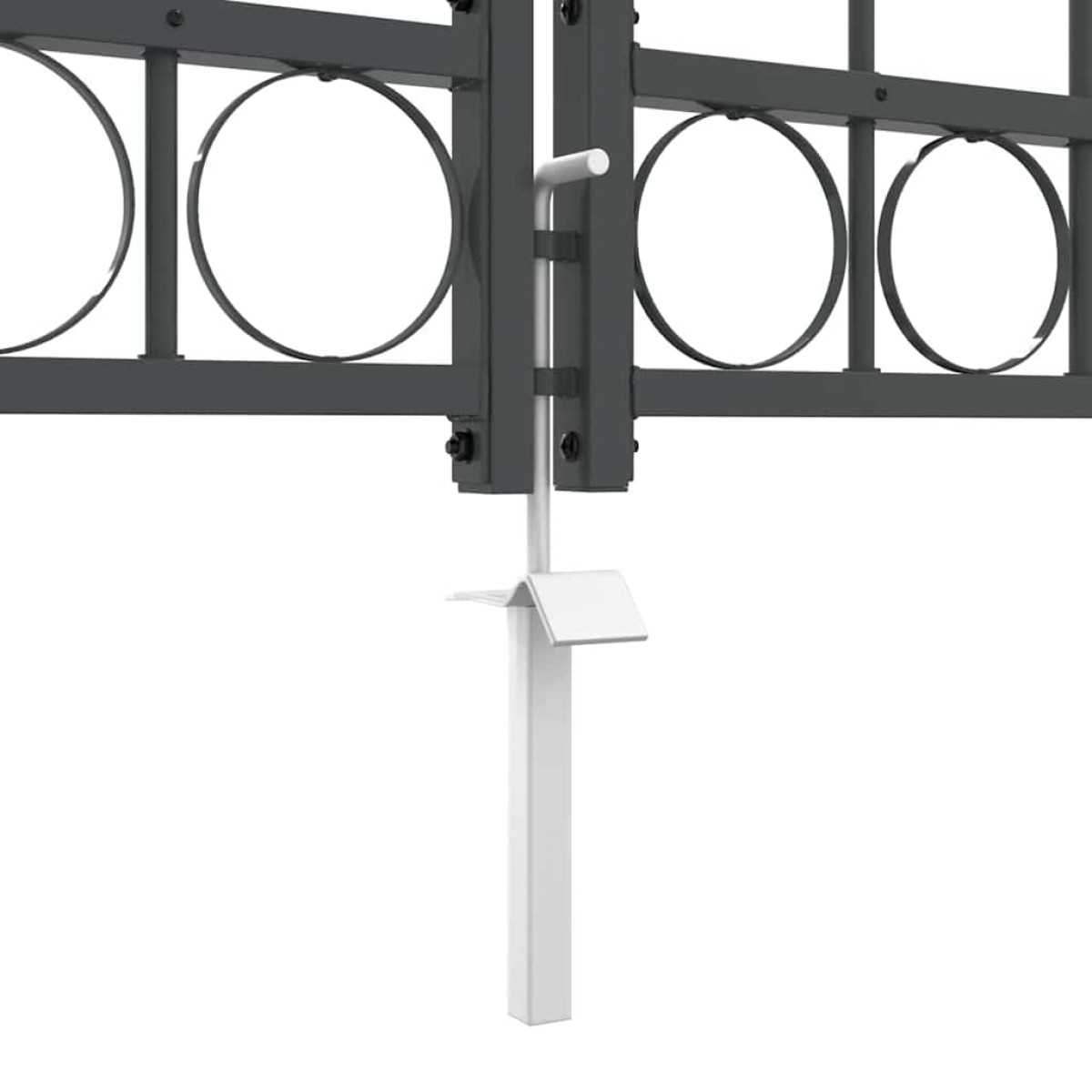 vidaXL Πύλη Κήπου με Καμπύλη Κορυφή ASSEN 400 x 100 cm Ατσάλι Γκρι