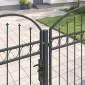 vidaXL Πύλη Κήπου με Καμπύλη Κορυφή ASSEN 400 x 125 cm Ατσάλι Γκρι