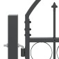 vidaXL Πύλη Κήπου με Καμπύλη Κορυφή ASSEN 400 x 125 cm Ατσάλι Γκρι
