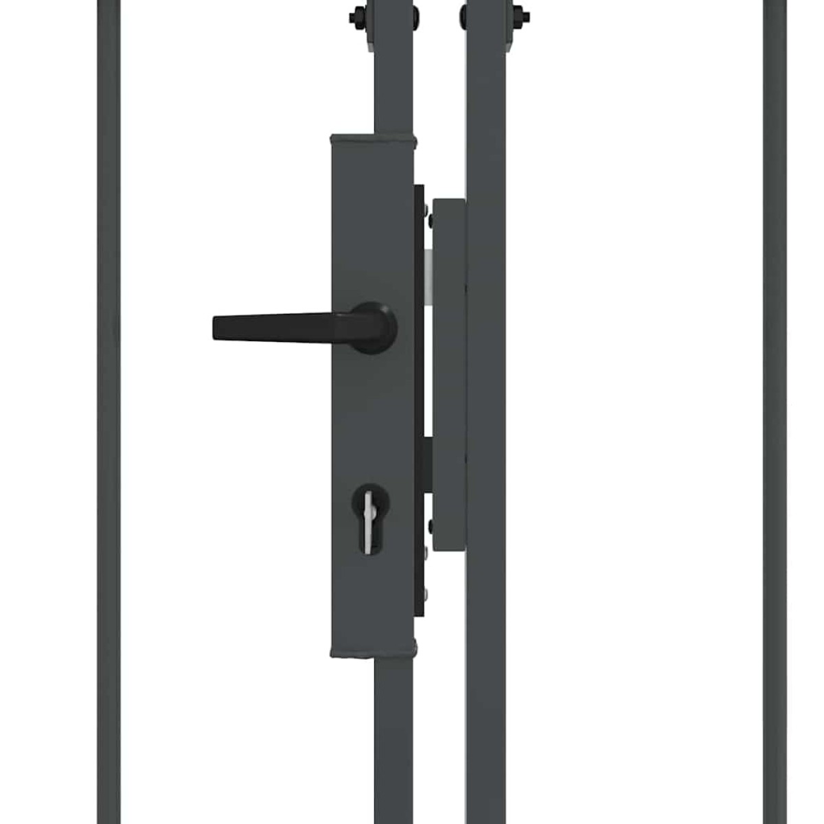vidaXL Πύλη Κήπου με Καμπύλη Κορυφή ASSEN 400 x 125 cm Ατσάλι Γκρι