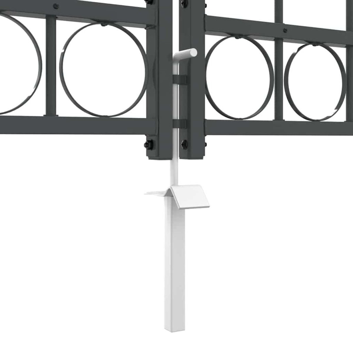 vidaXL Πύλη Κήπου με Καμπύλη Κορυφή ASSEN 400 x 125 cm Ατσάλι Γκρι