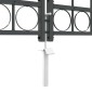 vidaXL Πύλη Κήπου με Καμπύλη Κορυφή ASSEN 400 x 125 cm Ατσάλι Γκρι